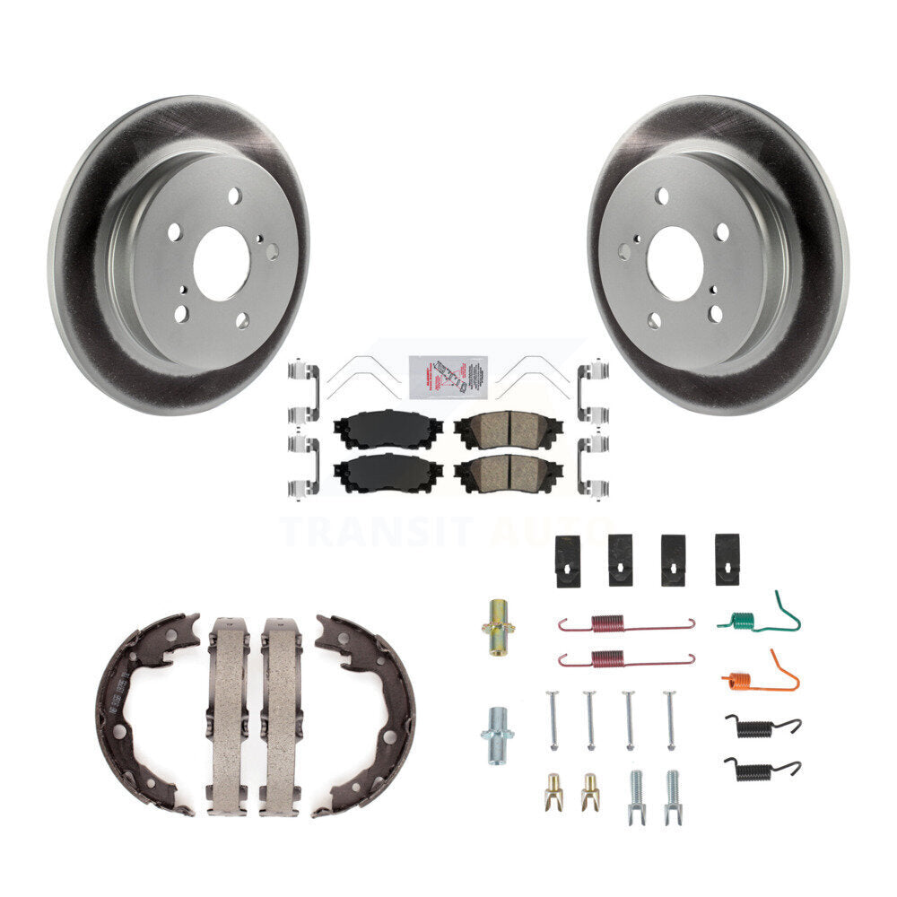 Kit de quincaillerie pour chaussures de stationnement, Rotors recouverts de disque arrière, tampons en céramique, pour Toyota Camr