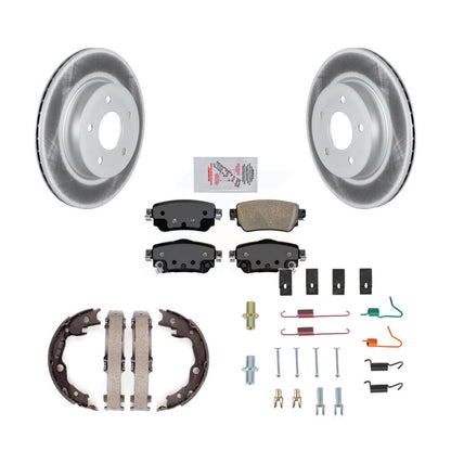 Kit de quincaillerie pour chaussures de stationnement, Rotors recouverts de disques arrière, tampons en céramique, pour Nissan LEAF