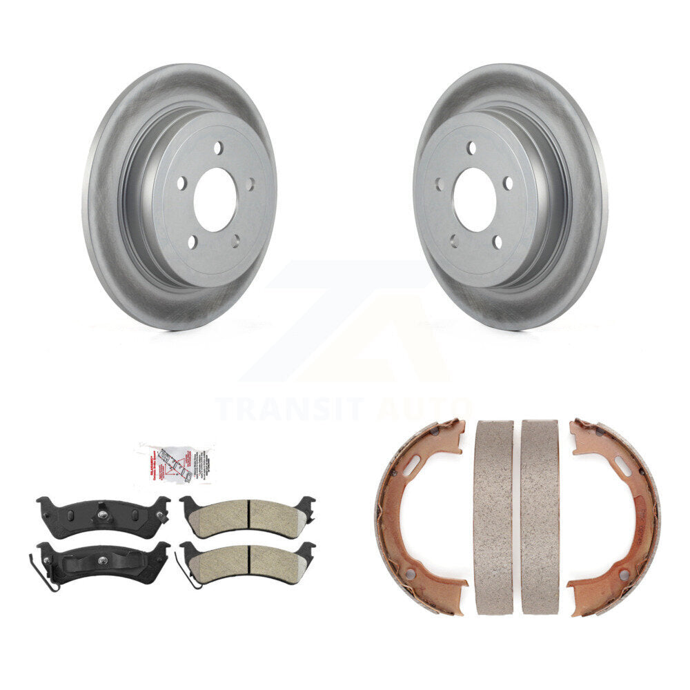 Kit de plaquettes semi-métalliques et de chaussures de stationnement pour Rotors arrière à revêtement de disque pour Ford Explorer