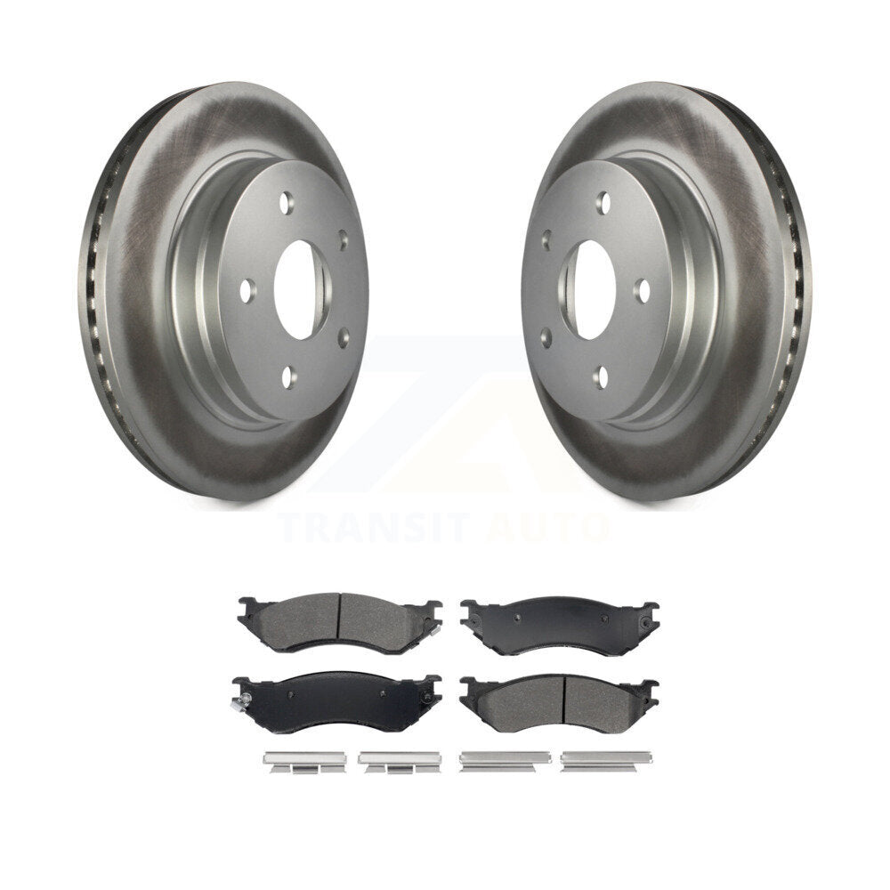 Rotor de frein à disque à revêtement avant et Kit de plaquettes semi-métalliques pour Dodge Ram 1500 Durang