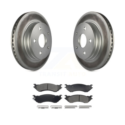 Rotor de frein à disque à revêtement avant et Kit de plaquettes semi-métalliques pour Dodge Ram 1500 Durang