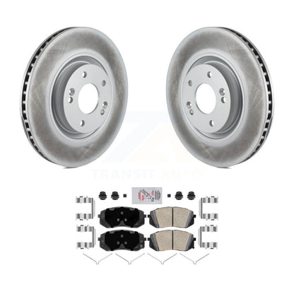Kit de rotors de frein à disque et de plaquettes en céramique avec revêtement avant pour Kia Optima KGA-107512