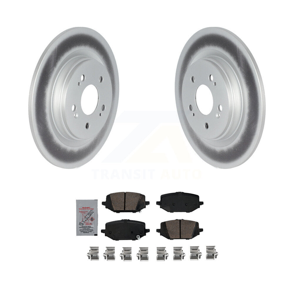Kit de rotors de frein à disque à revêtement arrière et de plaquettes en céramique pour Honda Pilot 2023 – 2024