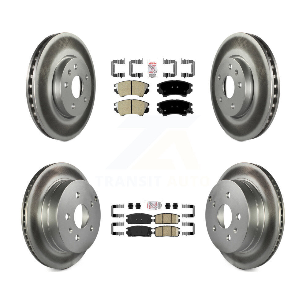 Kit de Rotor de frein à disque enduit de plaquettes en céramique avant semi-métallique arrière pour GMC Terrai