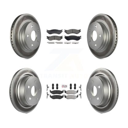 Kit de plaquettes semi-métalliques avant et arrière et Rotor de frein revêtu pour Dodge Ram 1500 Durang