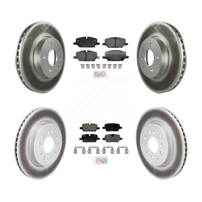 Kit de plaquettes en céramique avant et arrière et Rotors de frein à disque revêtus pour Cadillac CT4
