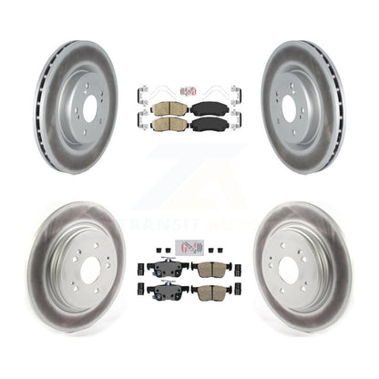 Kit de plaquettes en céramique avant et arrière et de rotors de frein à disque revêtus pour Acura RD 2022 – 2023