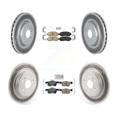 Kit de plaquettes en céramique avant et arrière et de rotors de frein à disque revêtus pour Acura RD 2022 – 2023