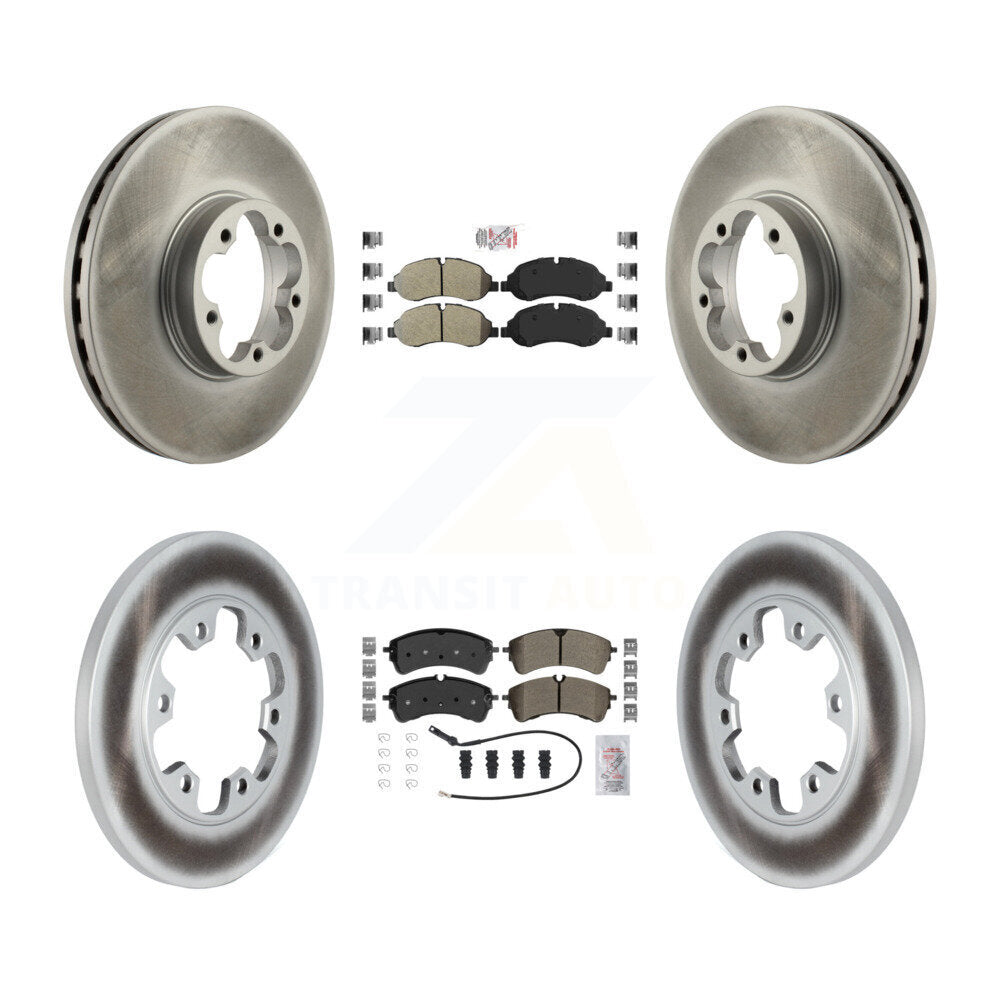 Kit de Rotor de frein à revêtement de plaquette semi-métallique avant et arrière pour 23 Ford Transit-350 HD RW