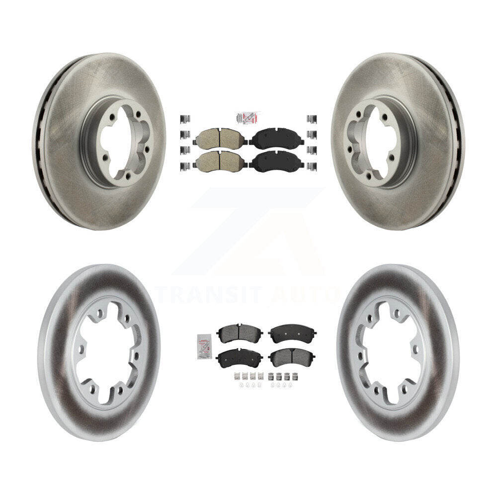 Kit de Rotor de frein à revêtement de plaquette semi-métallique avant et arrière pour 23 Ford Transit-350 HD RW