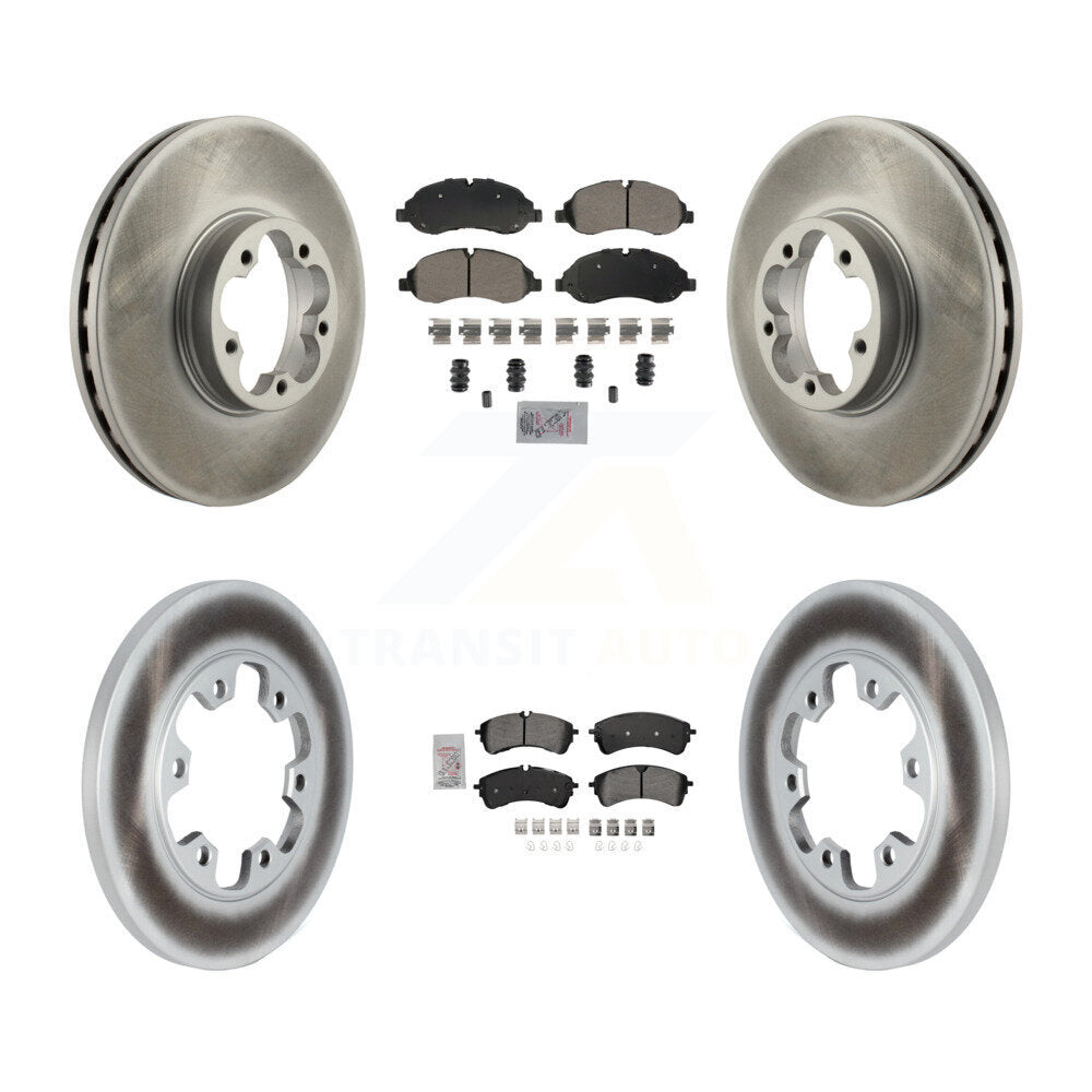 Kit de Rotor de frein à revêtement de plaquette semi-métallique avant et arrière pour 23 Ford Transit-350 HD RW
