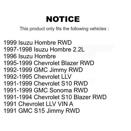 Tuyau hydraulique de frein avant, pour Chevrolet GMC S10 Sonoma Blazer Jimmy Isuzu S15