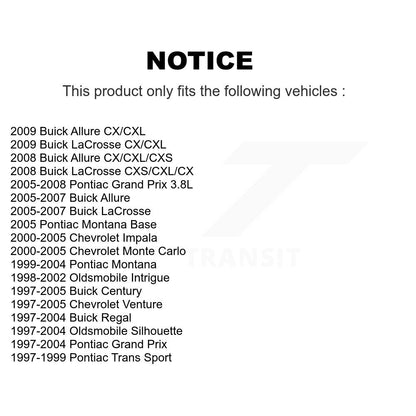Tuyau hydraulique de frein avant pour Buick Pontiac Chevrolet Grand Prix LaCrosse Mont