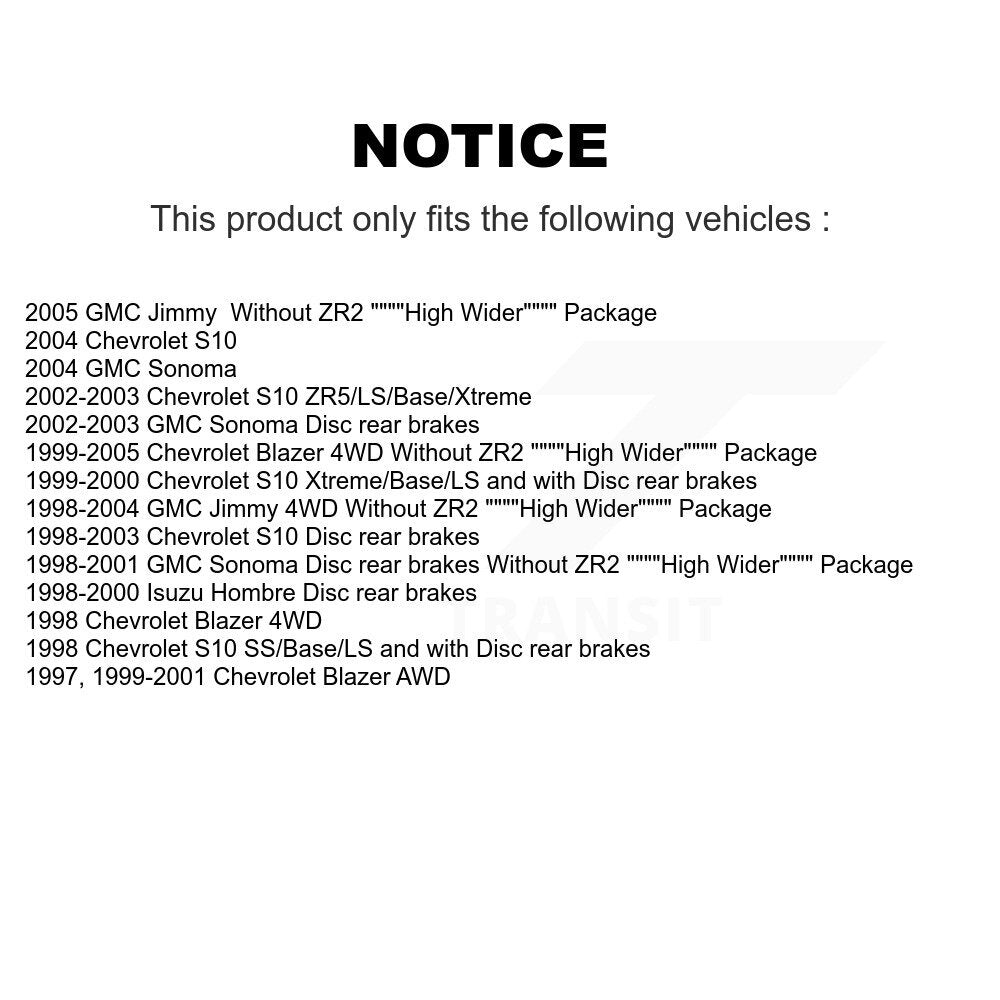 Tuyau hydraulique de frein arrière, pour Chevrolet GMC Blazer S10 Jimmy Sonoma Isuzu Hombr