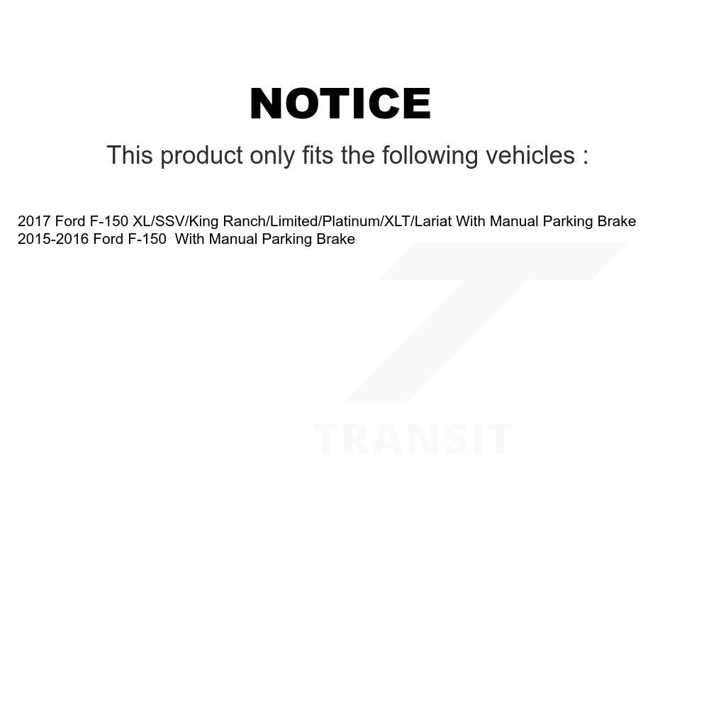 Tuyau hydraulique de frein arrière gauche pour Ford F-150 avec stationnement manuel 12-H384456