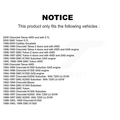 Tuyau hydraulique de frein avant droit, pour K1500 Chevrolet GMC K2500 Tahoe Yukon