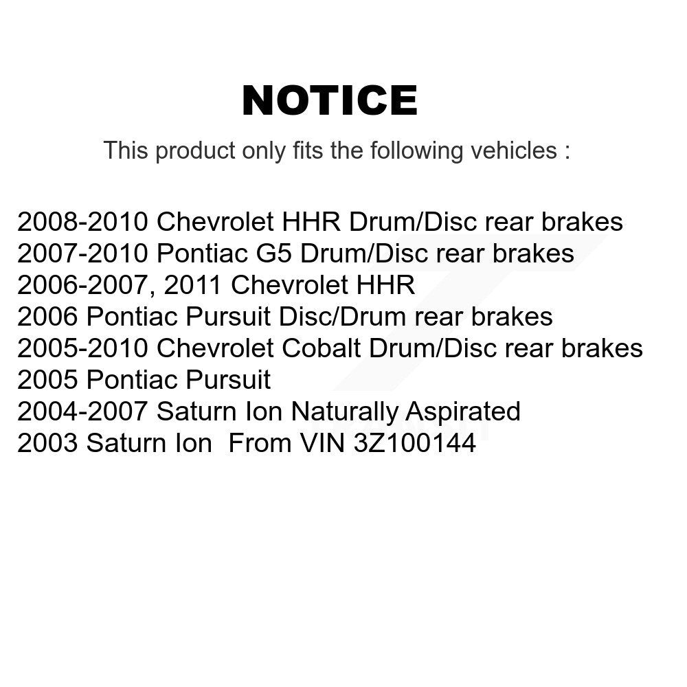 Tuyau hydraulique de frein arrière, pour Chevrolet Cobalt Pontiac G5 Saturn Ion HHR Pursui