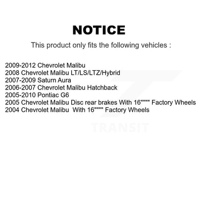 Tuyau hydraulique de frein arrière pour Chevrolet Malibu Pontiac G6 Saturn Aura 12-H62047
