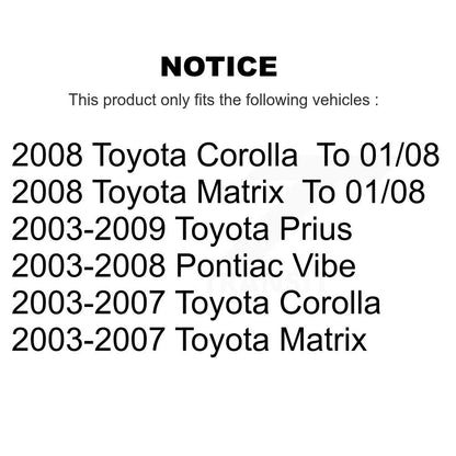 Tuyau hydraulique de frein avant gauche, pour Toyota Corolla Matrix Pontiac Vibe Prius