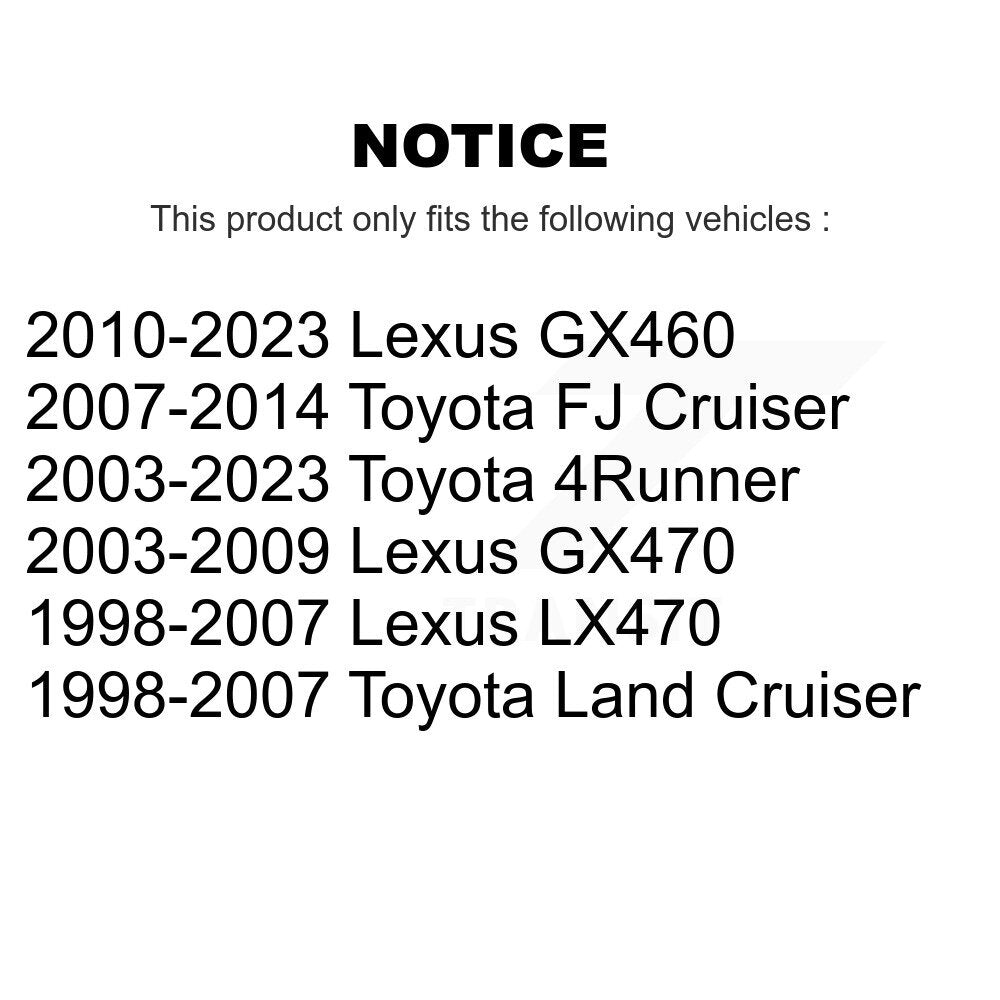 Tuyau hydraulique de frein arrière, pour Toyota 4Runner FJ Cruiser Lexus GX460 GX470 LX470