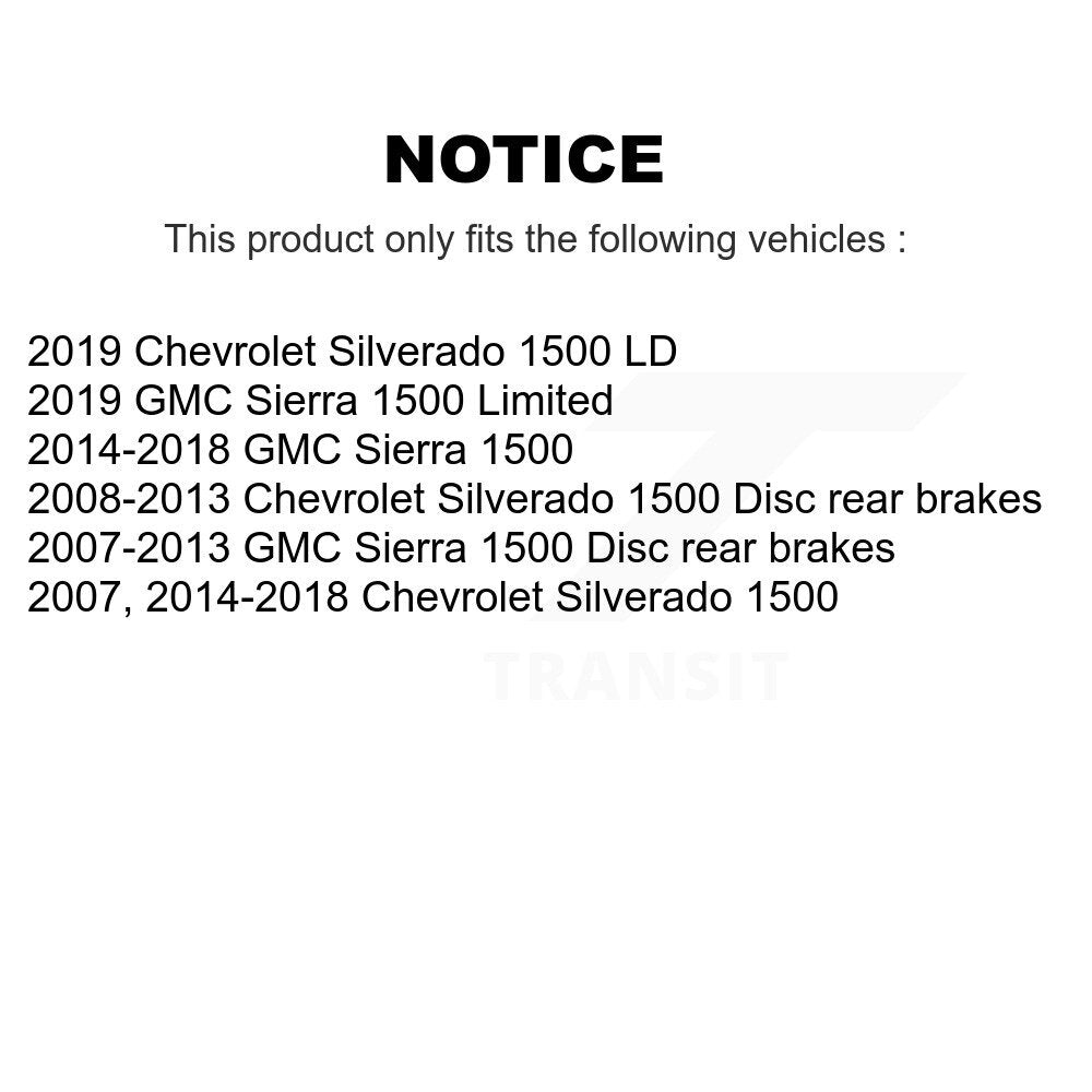 Tuyau hydraulique de frein arrière droit pour GMC Sierra 1500 Chevrolet Silverado LD