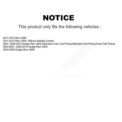 Tuyau hydraulique de frein arrière gauche pour Dodge Ram 2500 3500 12-H620921