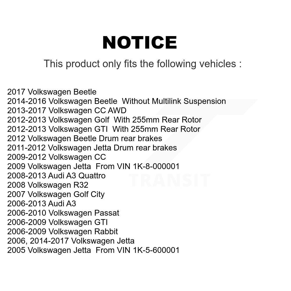 Tuyau hydraulique de frein arrière, pour Volkswagen Jetta Rabbit Golf Beetle Audi GTI CC A