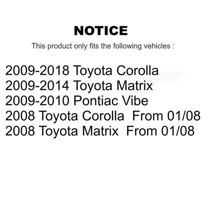 Tuyau hydraulique de frein avant gauche, pour Toyota Corolla Matrix Pontiac Vibe