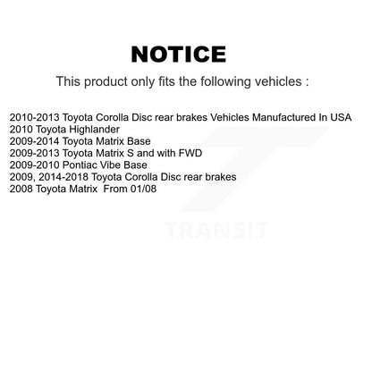 Tuyau hydraulique de frein pour Toyota Corolla Matrix Pontiac Vibe Highlander