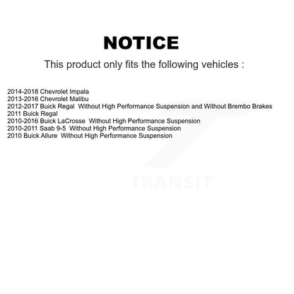 Tuyau hydraulique de frein avant, pour Chevrolet Malibu Buick Impala LaCrosse Regal Saa