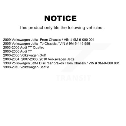 Tuyau hydraulique de frein extérieur arrière gauche, pour Volkswagen Jetta Beetle Golf Audi TT