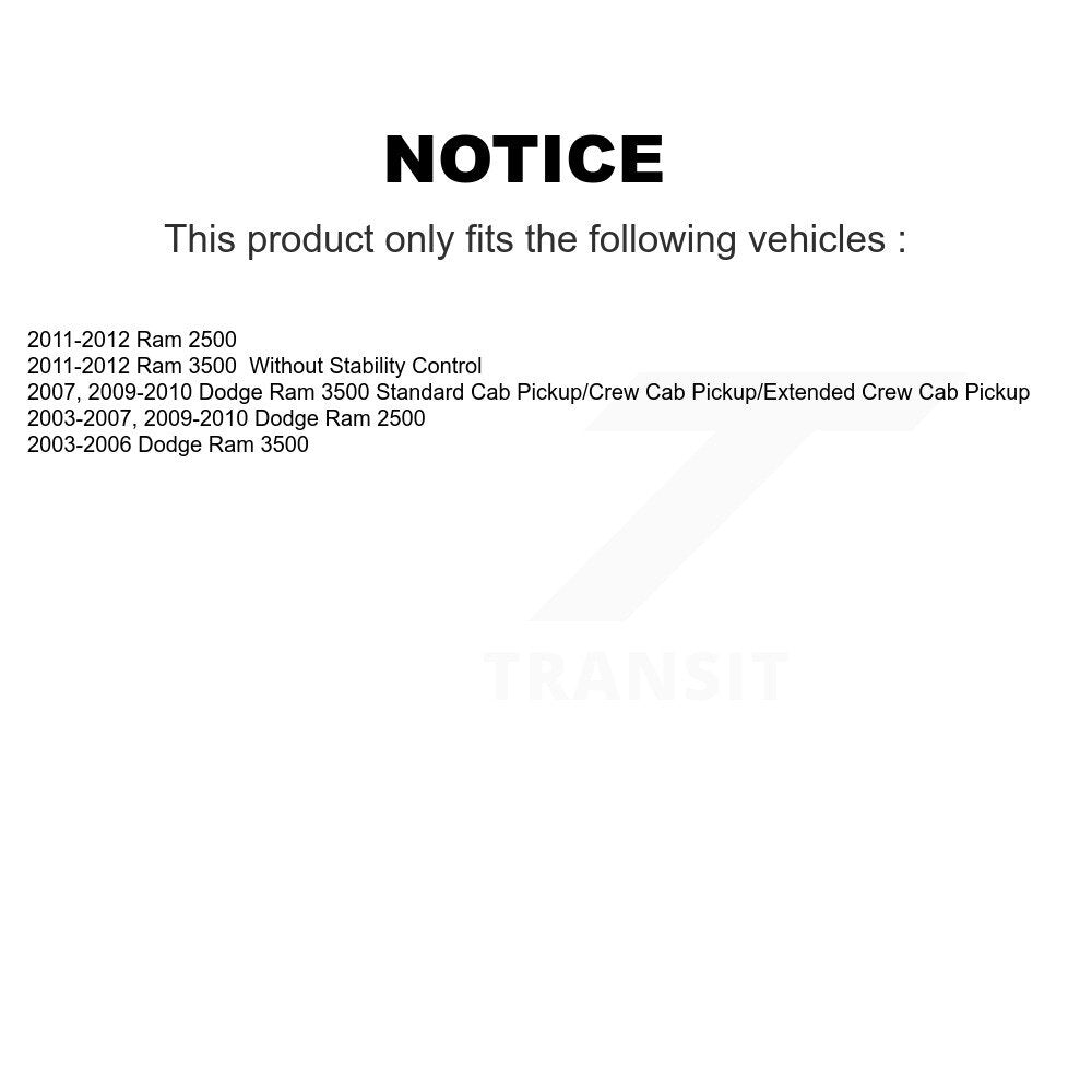 Tuyau hydraulique de frein arrière droit pour Dodge Ram 2500 3500 12-H621318