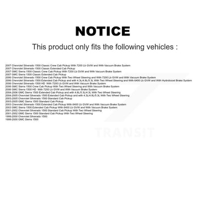 Tuyau hydraulique de frein arrière droit, pour Chevrolet Silverado 1500 GMC Sierra Classic