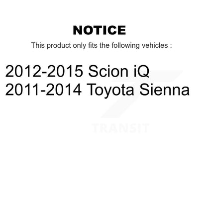 Tuyau hydraulique de frein arrière pour Toyota Sienna Scion iQ 12-H621598