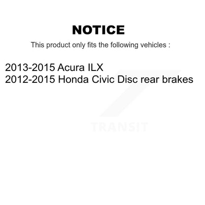 Tuyau hydraulique de frein arrière droit pour Honda Civic Acura ILX 12-H621924