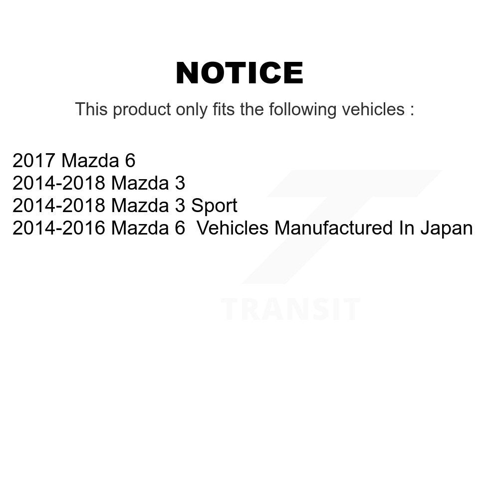 Tuyau hydraulique de frein arrière pour Mazda 3 Sport 6 12-H622484