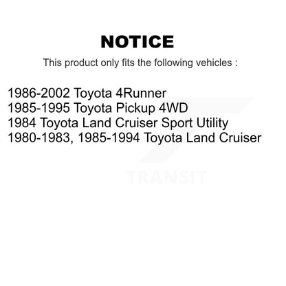 Kit de matériel de frein à tambour arrière pour Toyota 4Runner Pickup Land Cruiser 13-H17253