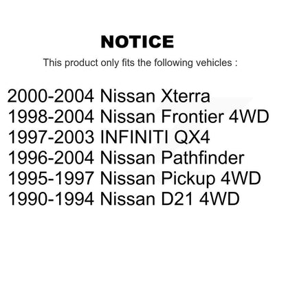 Kit de matériel de frein à tambour arrière pour Nissan Pathfinder Xterra Frontier INFINITI QX4