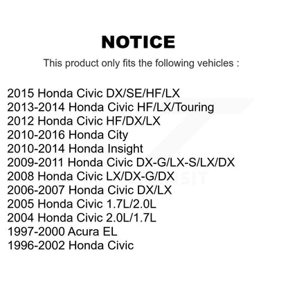 Kit de matériel de frein à tambour arrière pour Honda Civic Acura EL Insight City 13-H17352
