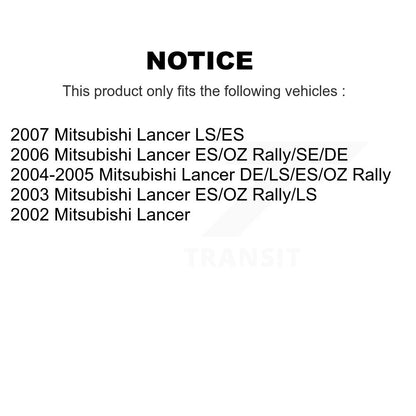 Kit de matériel de frein à tambour arrière pour Mitsubishi Lancer 13-H17381