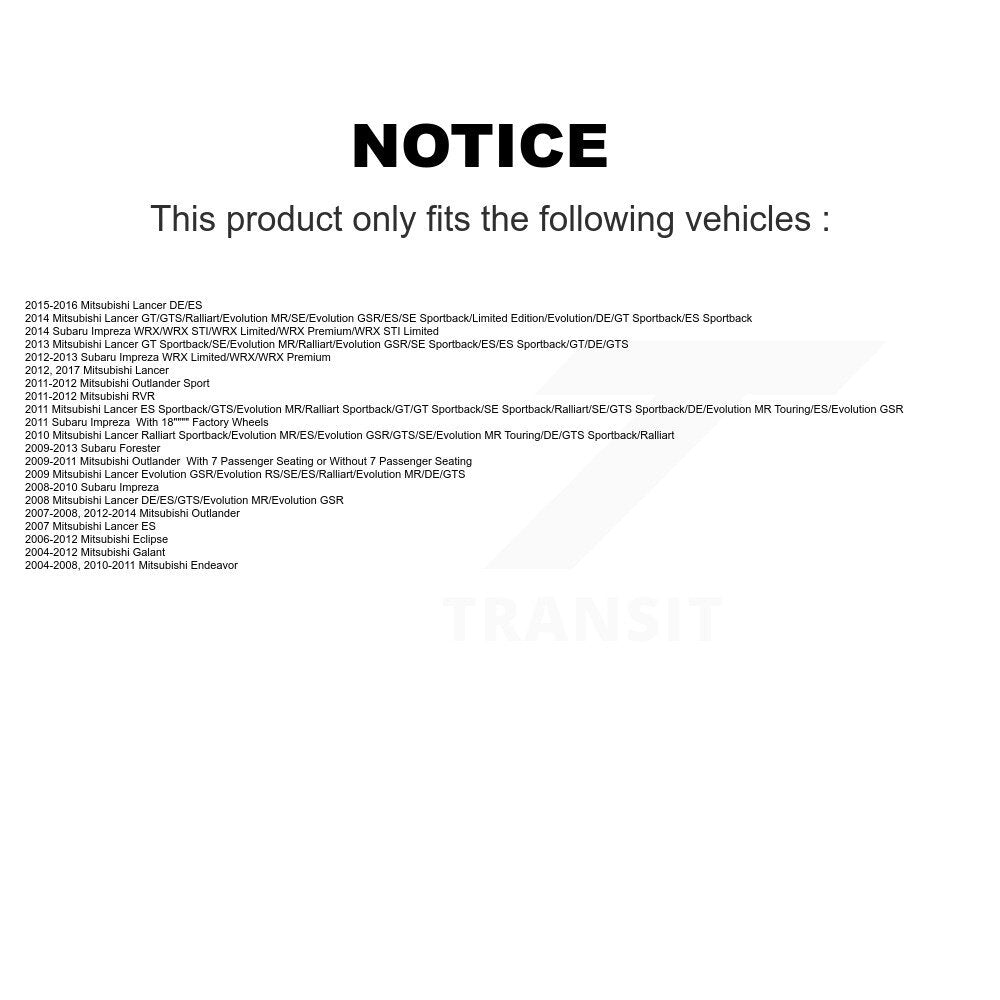 Kit de matériel de frein de stationnement arrière, pour Mitsubishi Subaru Lancer Impreza Outlander
