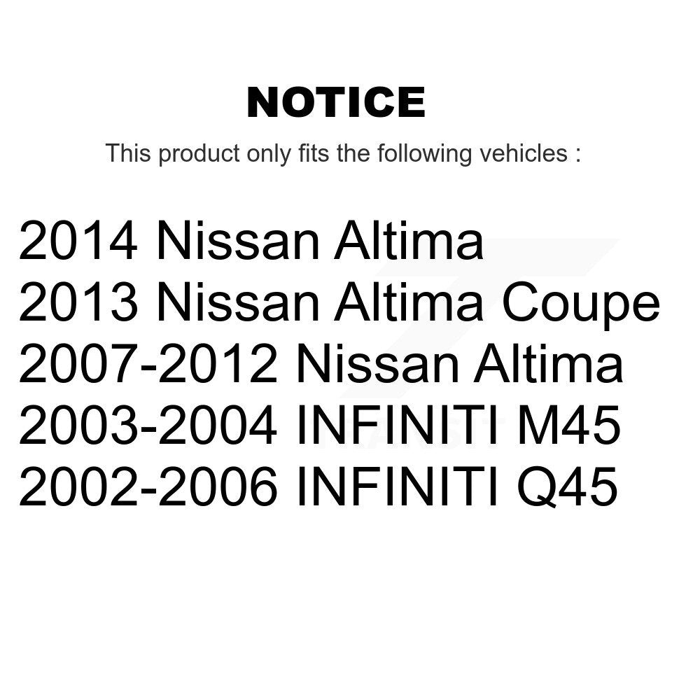 Kit de matériel de frein de stationnement arrière pour Nissan Altima INFINITI Q45 M45 13-H17397