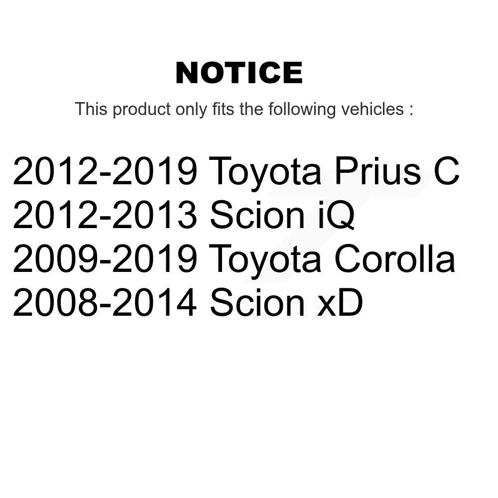 Kit de matériel de frein à tambour arrière, pour Toyota Corolla Prius C Scion xD iQ 13-H17448