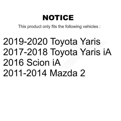 Kit de matériel de frein à tambour arrière pour Mazda 2 Toyota Yaris iA Scion 13-H17465