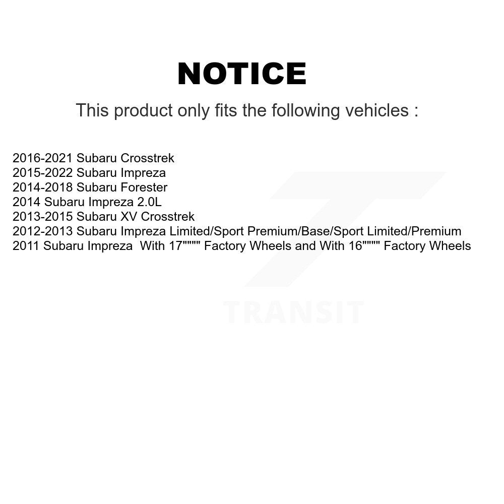 Kit de matériel de frein de stationnement arrière pour Subaru Crosstrek Impreza Forester XV