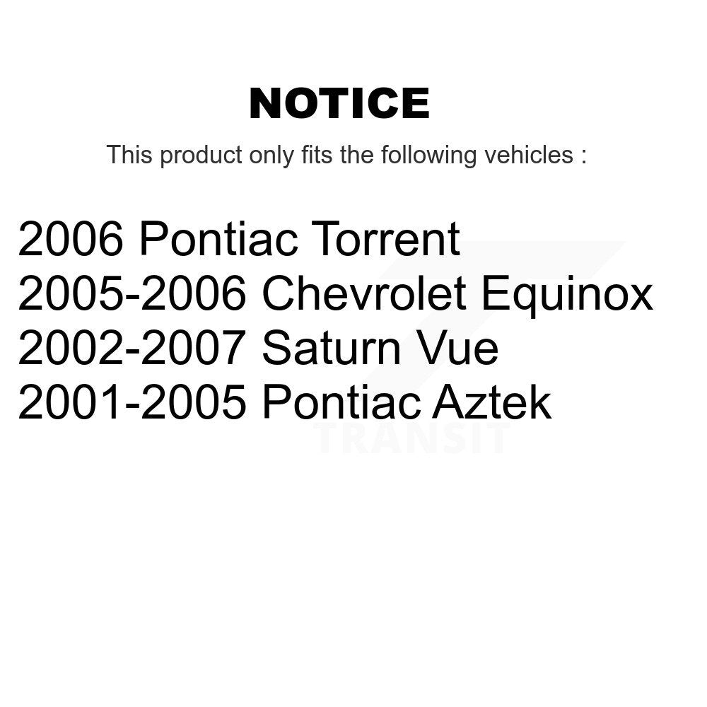 Kit de matériel de frein à tambour arrière, pour Saturn Vue Chevrolet Equinox Pontiac Torrent