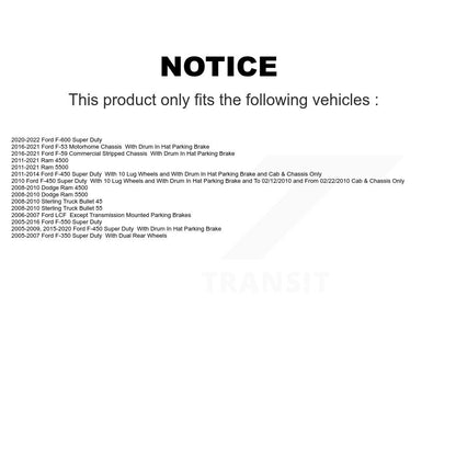 Kit de matériel de frein de stationnement arrière, pour Ford F-350 Super Duty F-450 F-550 F-53 Ram