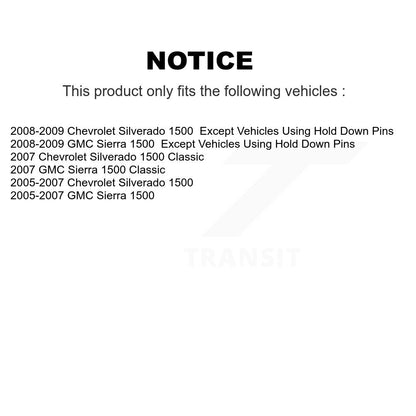 Kit de quincaillerie de frein à tambour arrière, pour Chevrolet GMC Silverado 1500 Sierra Classic