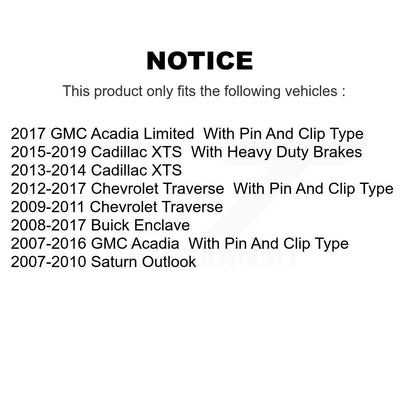 Kit de matériel de frein de stationnement arrière, pour GMC Acadia Buick autoclave Chevrolet Traverse