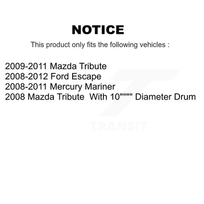 Kit de matériel de frein à tambour arrière, pour Ford Escape Mazda hommage Mercury Mariner